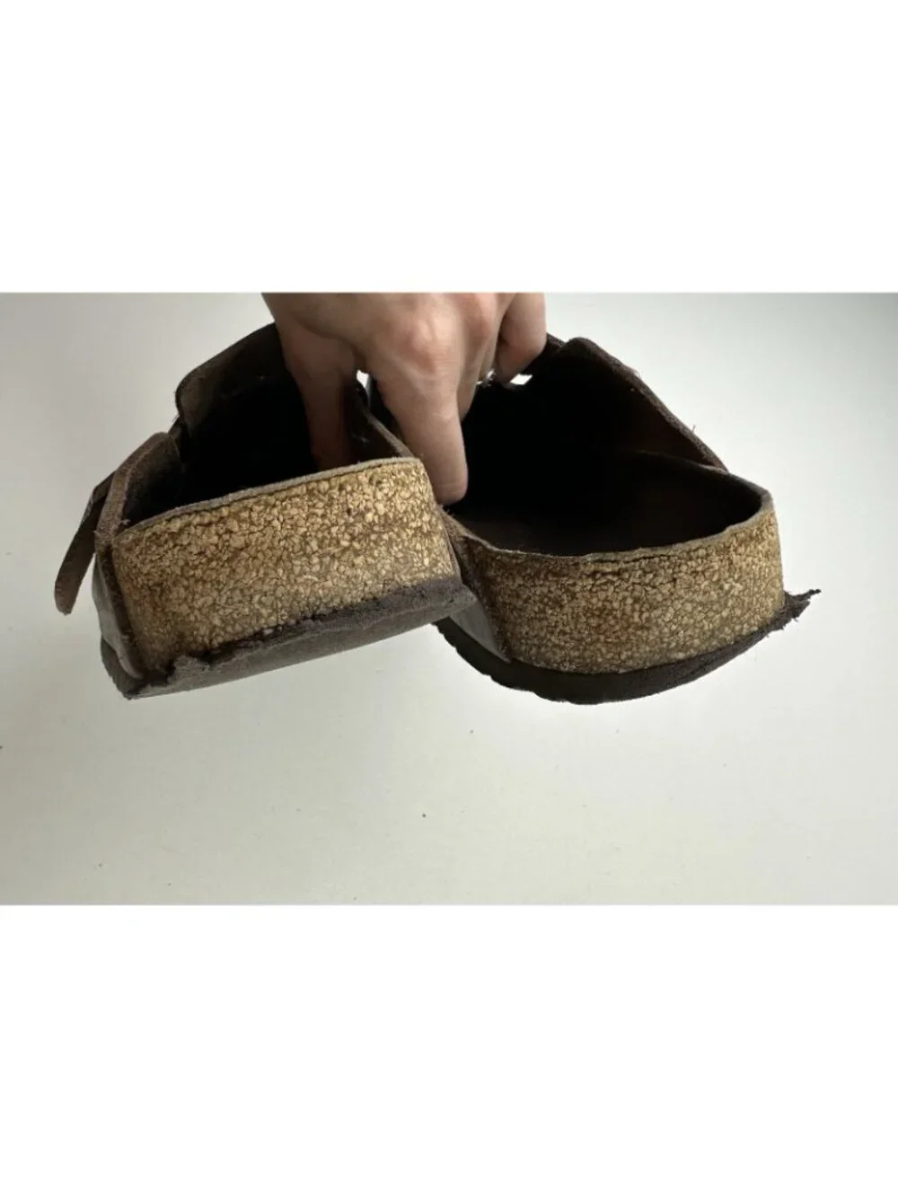 Birkenstock Boston Brown Leather Clogs Slip-on Shoes Sandals Men’s 8 EU 41 Brown